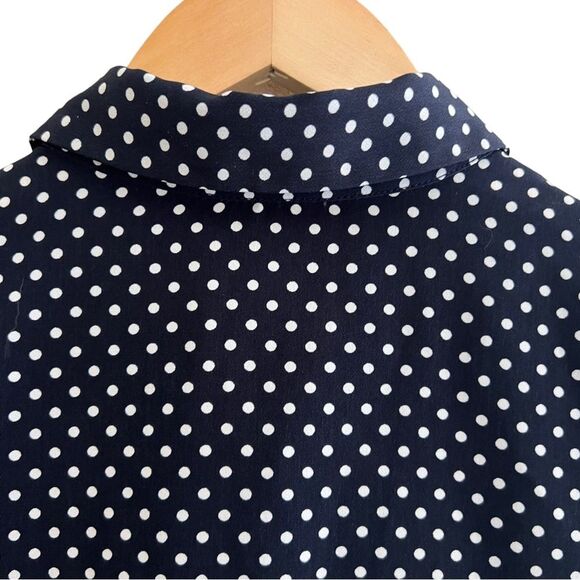 The Limited Dress Navy Blue & White Polka Dot Henley Shift -Size S NWT🏷 classy! - Picture 10 of 16